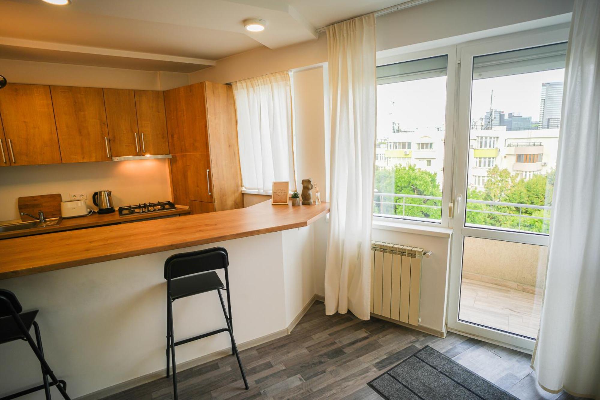Penthouse With Huge Rooftop Terrace & City View Bukarest Exteriör bild